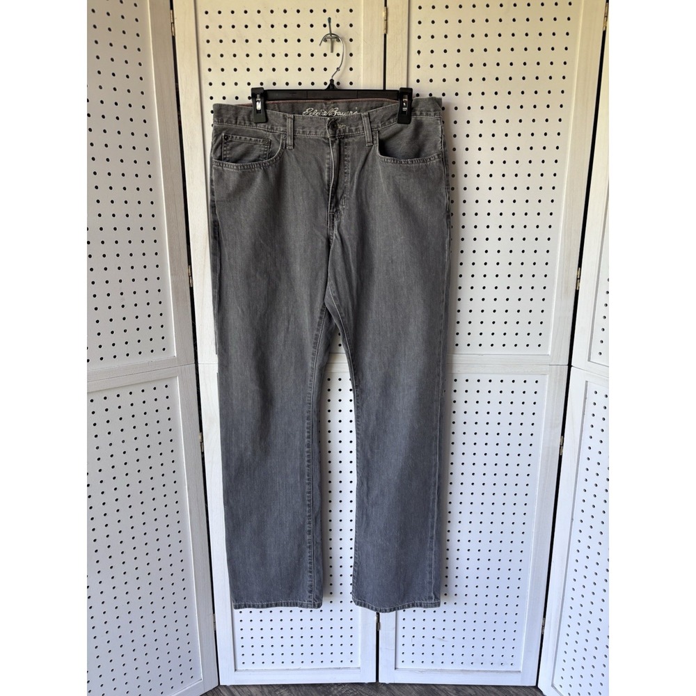 Eddie Bauer Men's 34x34 Gray Straight Fit Denim Jeans 100% Cotton